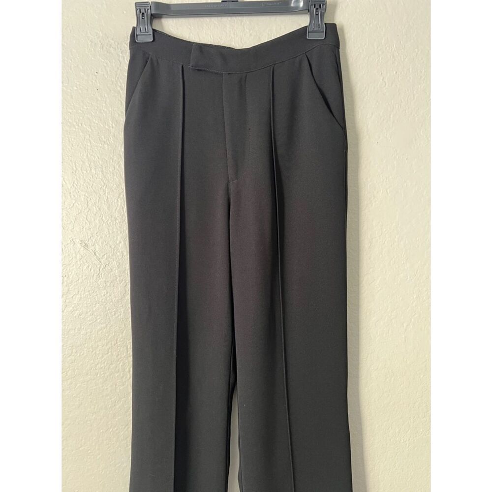 Like New! GREYLIN Black Pleated Straight Leg Lined Trousers in Size XS - Picture 2 of 14